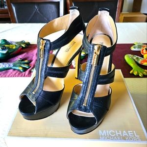 Micheal Kors black leather sandals